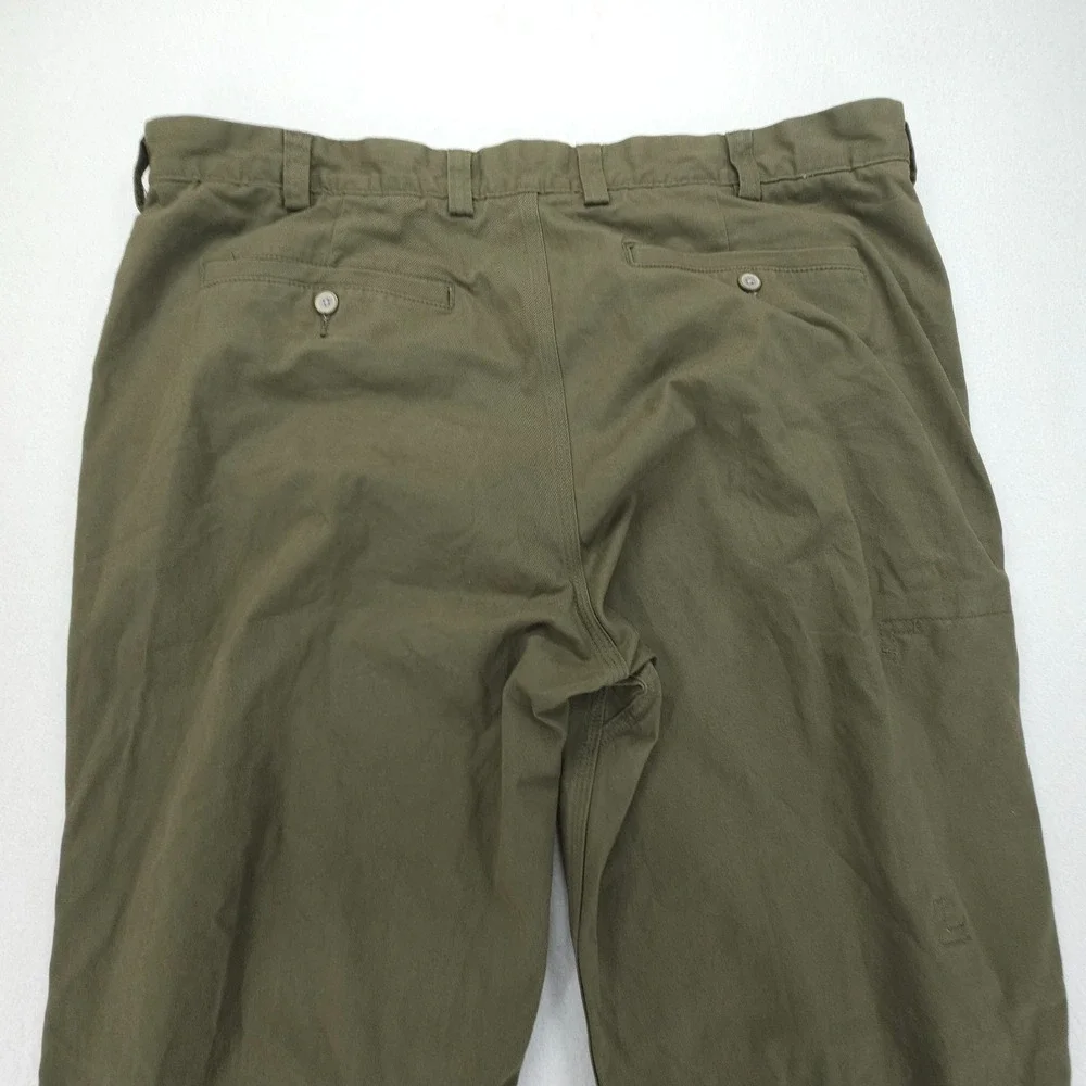 Duluth Trading Khaki Pants Mens 40x32 Olive Green Flex Ballroom Stretch Workwear